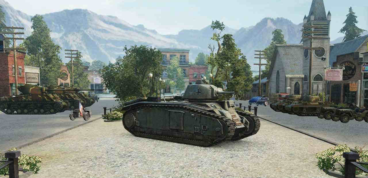 Ангар в городе для World of Tanks 0.9.3 / 0.9.2 / 0.9.1 / 0.9.0